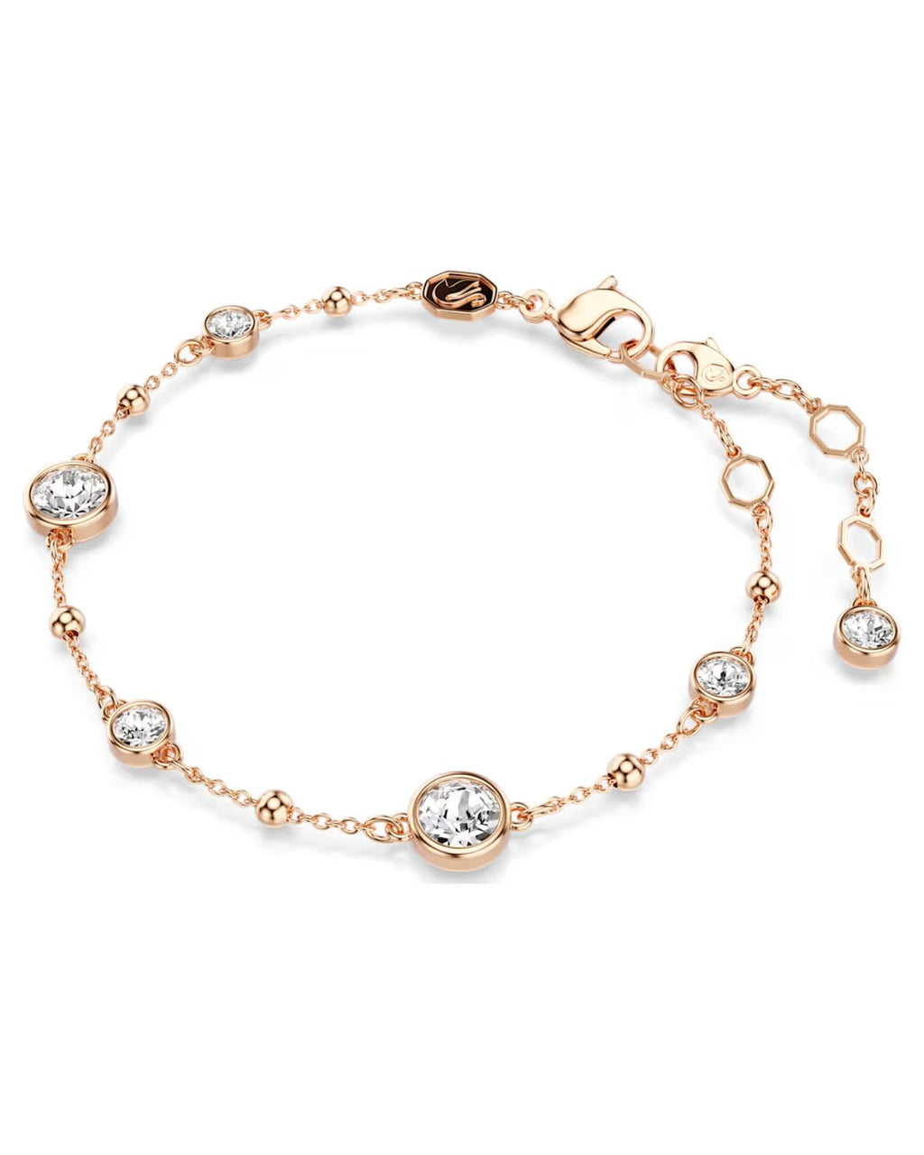 Imber bracelet Round cut, White, Rose gold-tone plated 5730677