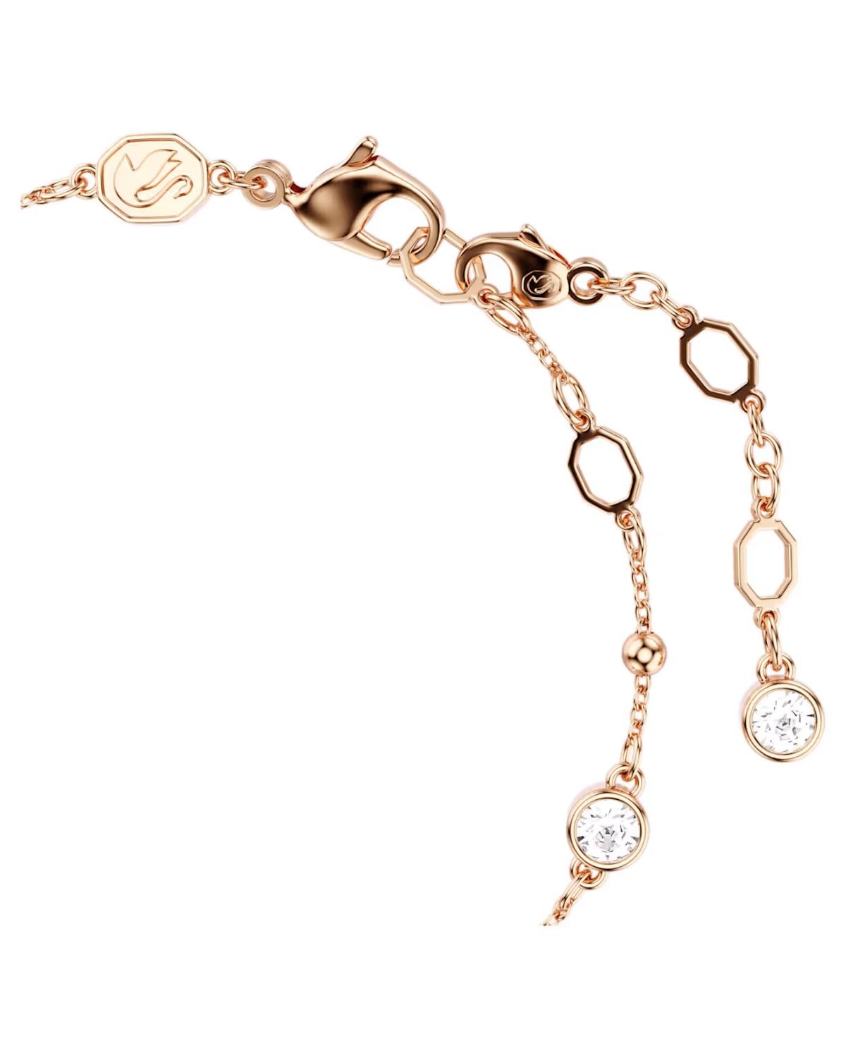 Imber bracelet Round cut, White, Rose gold-tone plated 5730677