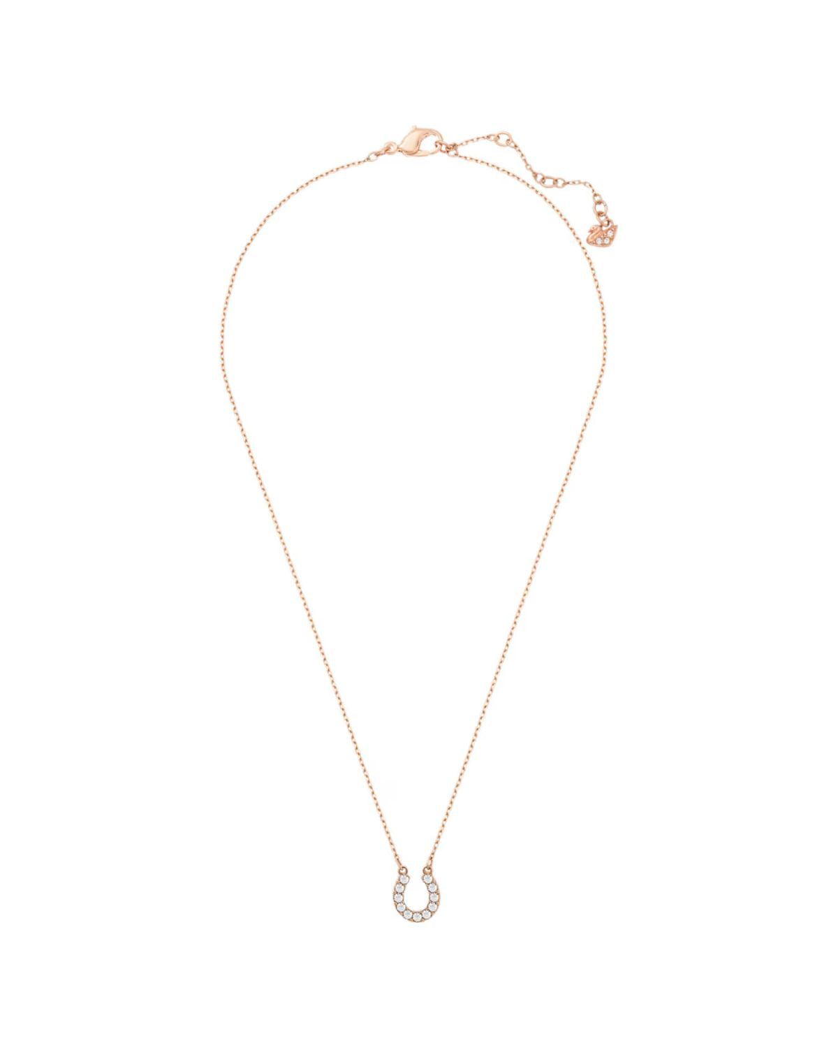 Towards necklace Horseshoe White 18k rose gold plated