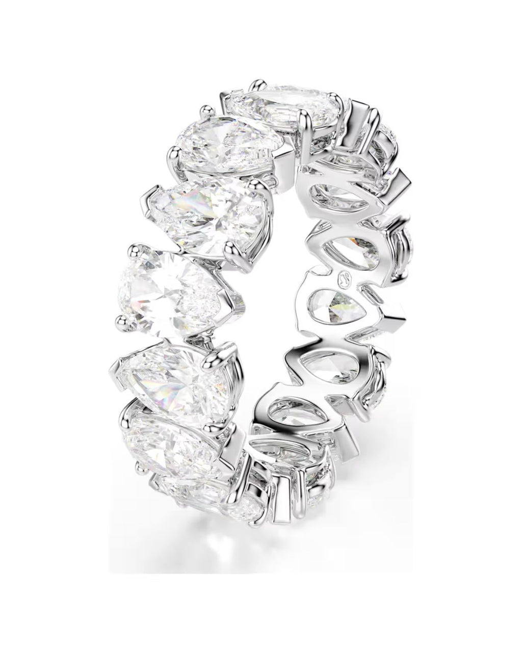 Matrix Vittore ring Pear cut White Silver-tone finish Size 55 5563966
