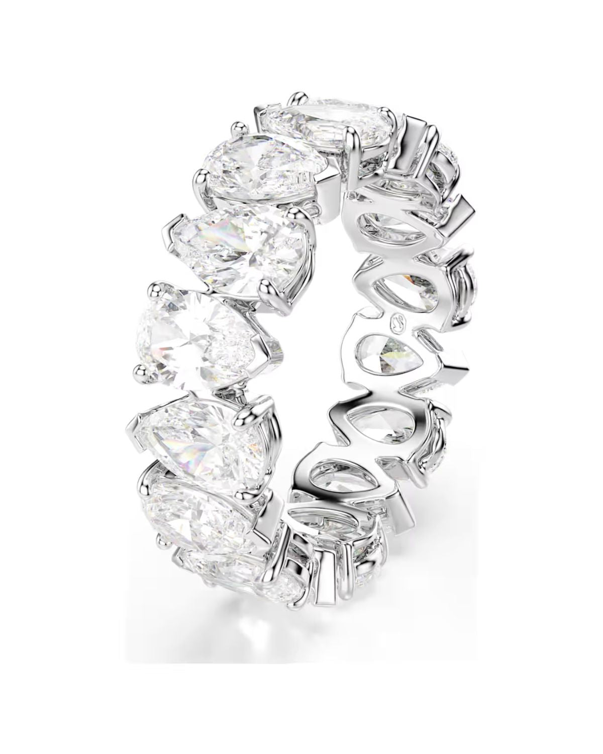 Matrix Vittore ring Pear cut White Silver-tone finish Size 55 5563966
