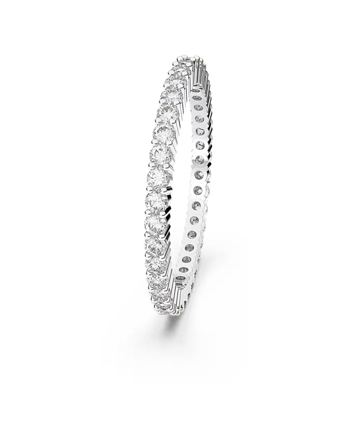 Matrix Vittore ring Round cut White Silver-tone finish Size 52 5257465