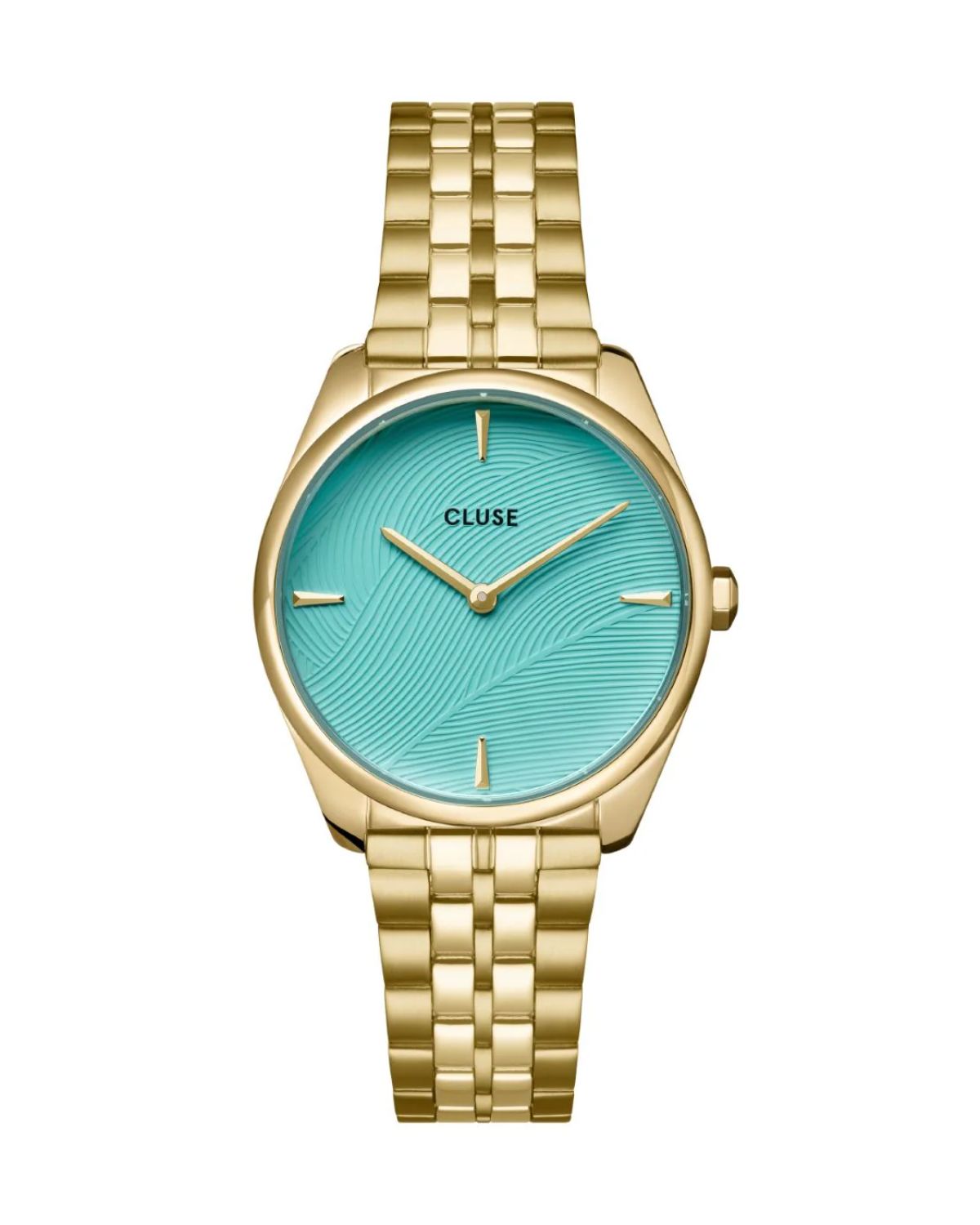 Cluse - Feroce Petite Gold/leaf Texture Pool Blue CW11220