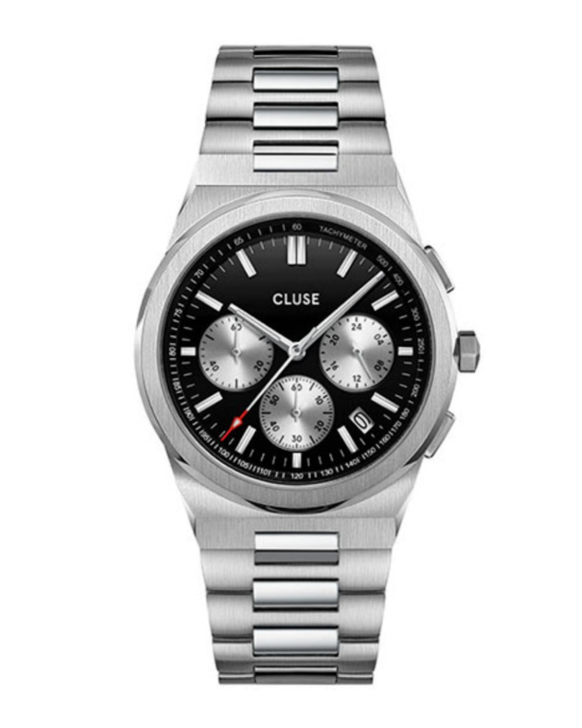 Cluse - Vigoureux Chrono Black/Silver Dial/ Silver Link CW20806