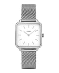Cluse La Tetragone silver mesh/white CW0101207003