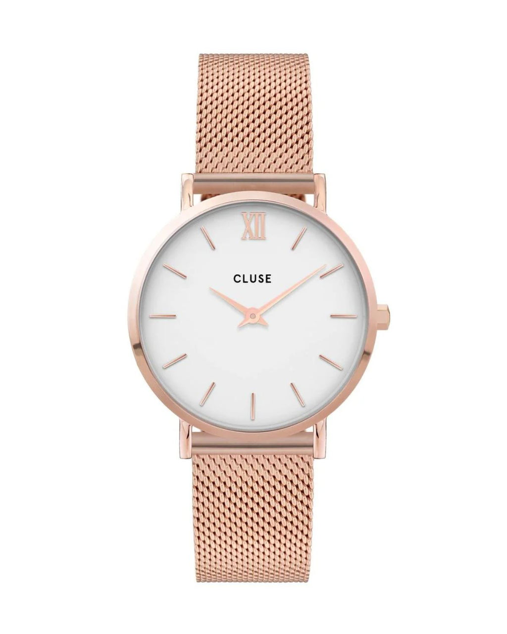 Cluse Minuit Mesh Rose gold/White CW0101203001