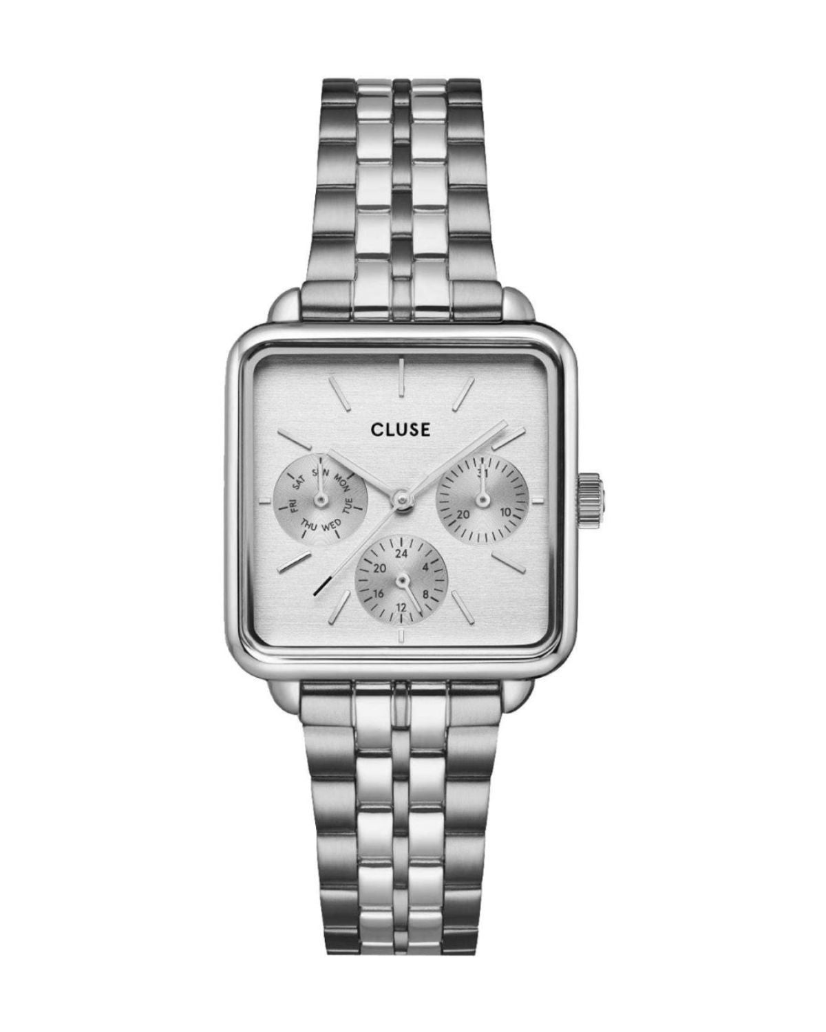 Cluse La Tetragone Multifunction Full Silver Link CW13802