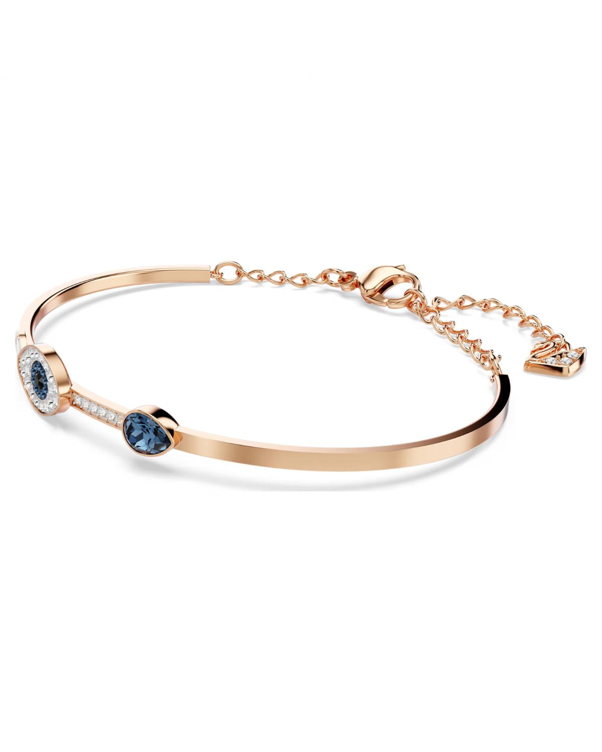 SWAROVSKI Symbolica bangle Evil eye, Blue, Mixed metal finish