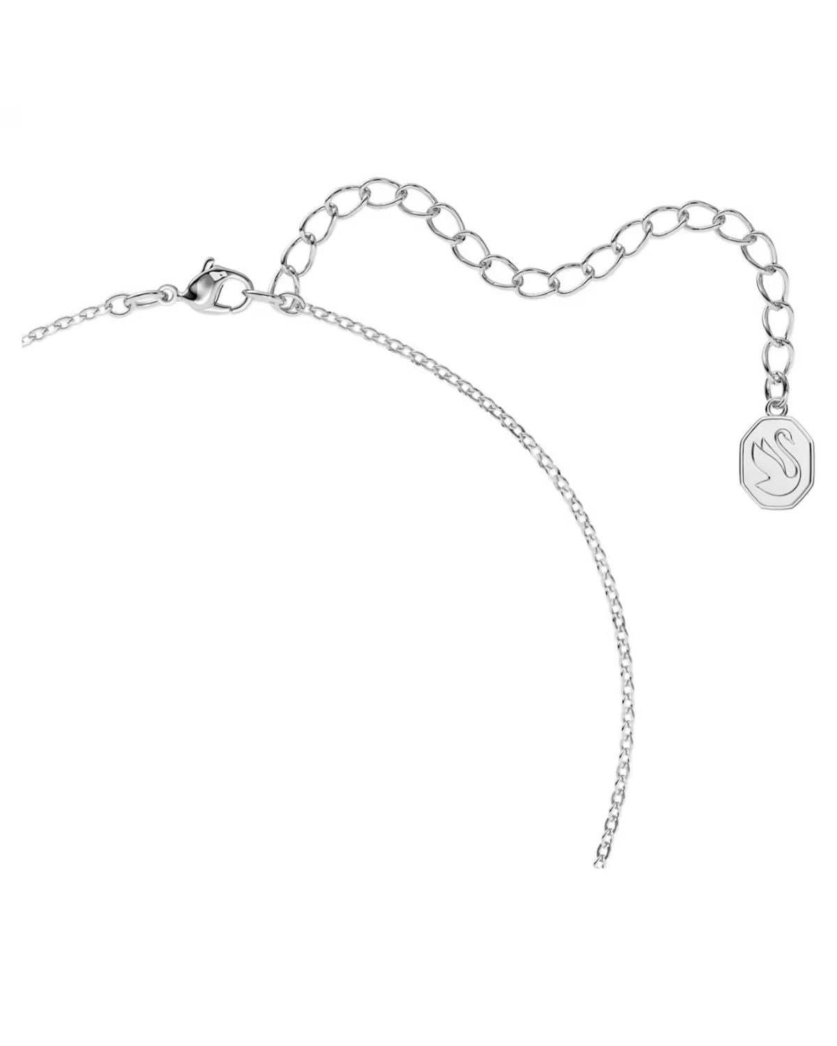 SWAROVSKI Una necklace Octagon cut, Blue, Rhodium plated 5614926