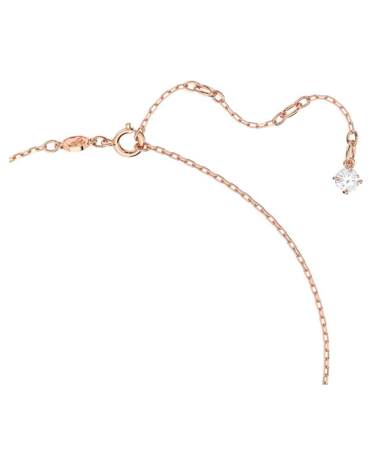 SWAROVSKI Una necklace Octagon cut, Purple, Rose gold-tone plated
