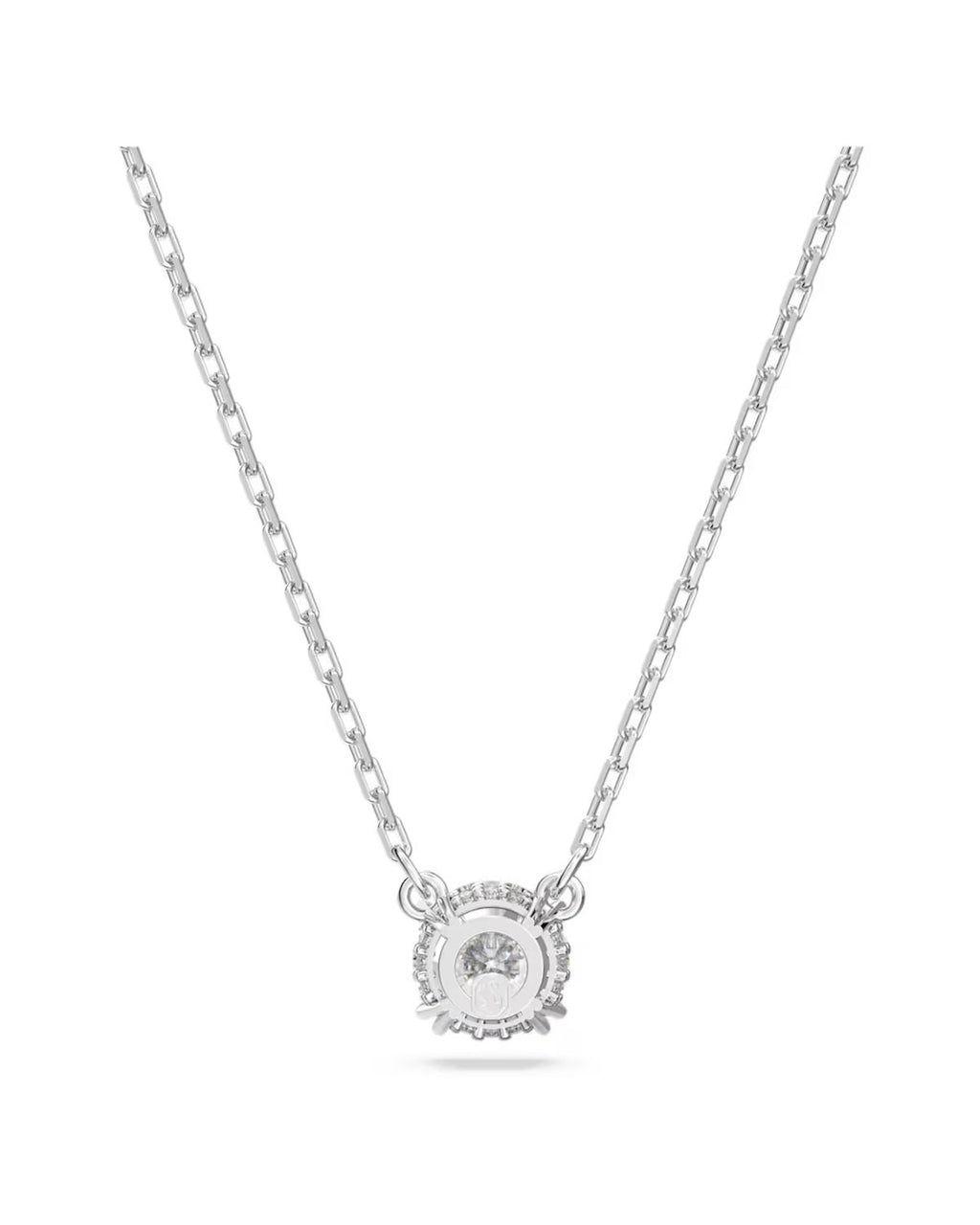 Stilla pendant Round cut, White, Rhodium plated