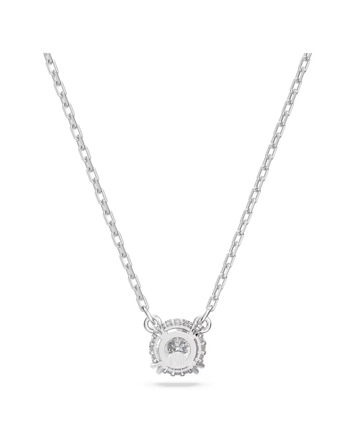 Stilla pendant Round cut, White, Rhodium plated