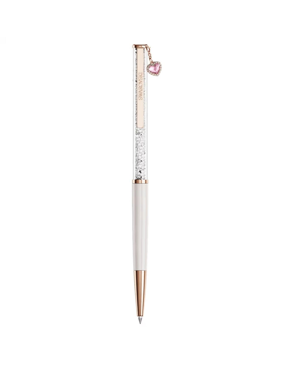 Crystalline ballpoint pen Heart, Pink, Pink lacquered, rose gold-tone plated 5732990