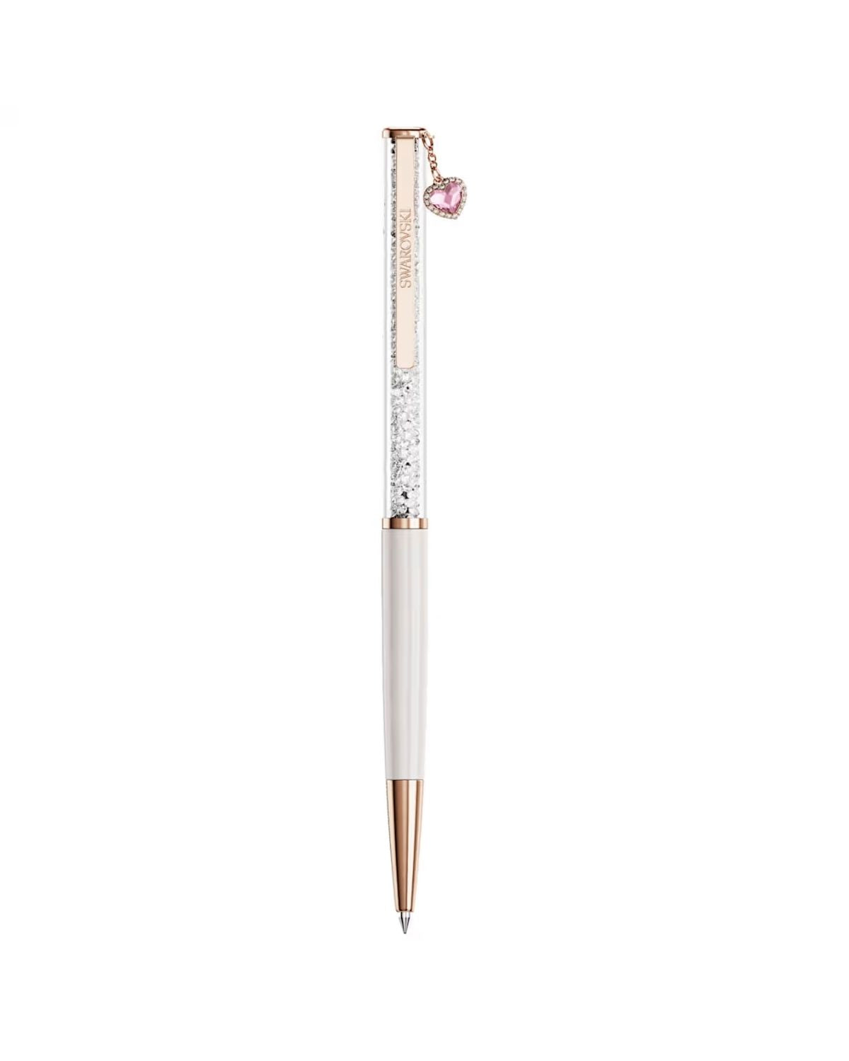 Crystalline ballpoint pen Heart, Pink, Pink lacquered, rose gold-tone plated 5732990