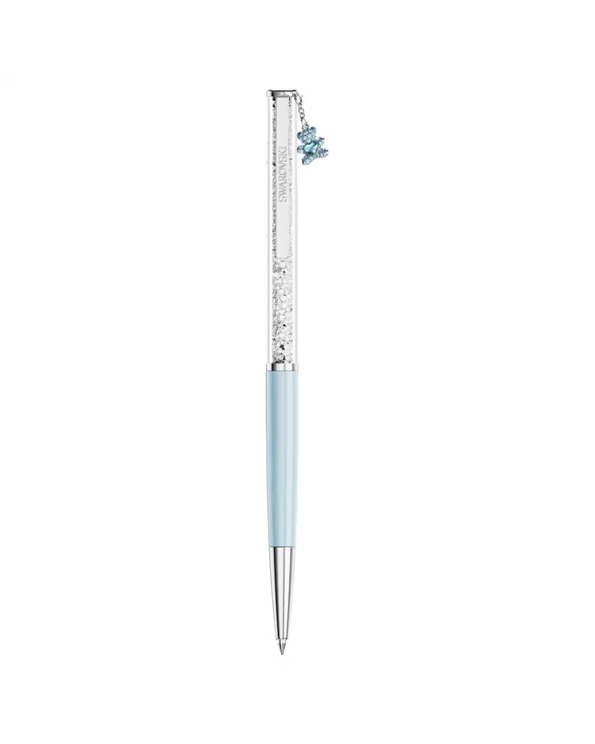 Crystalline ballpoint pen Teddy, Blue, Blue lacquered, chrome plated 5732980