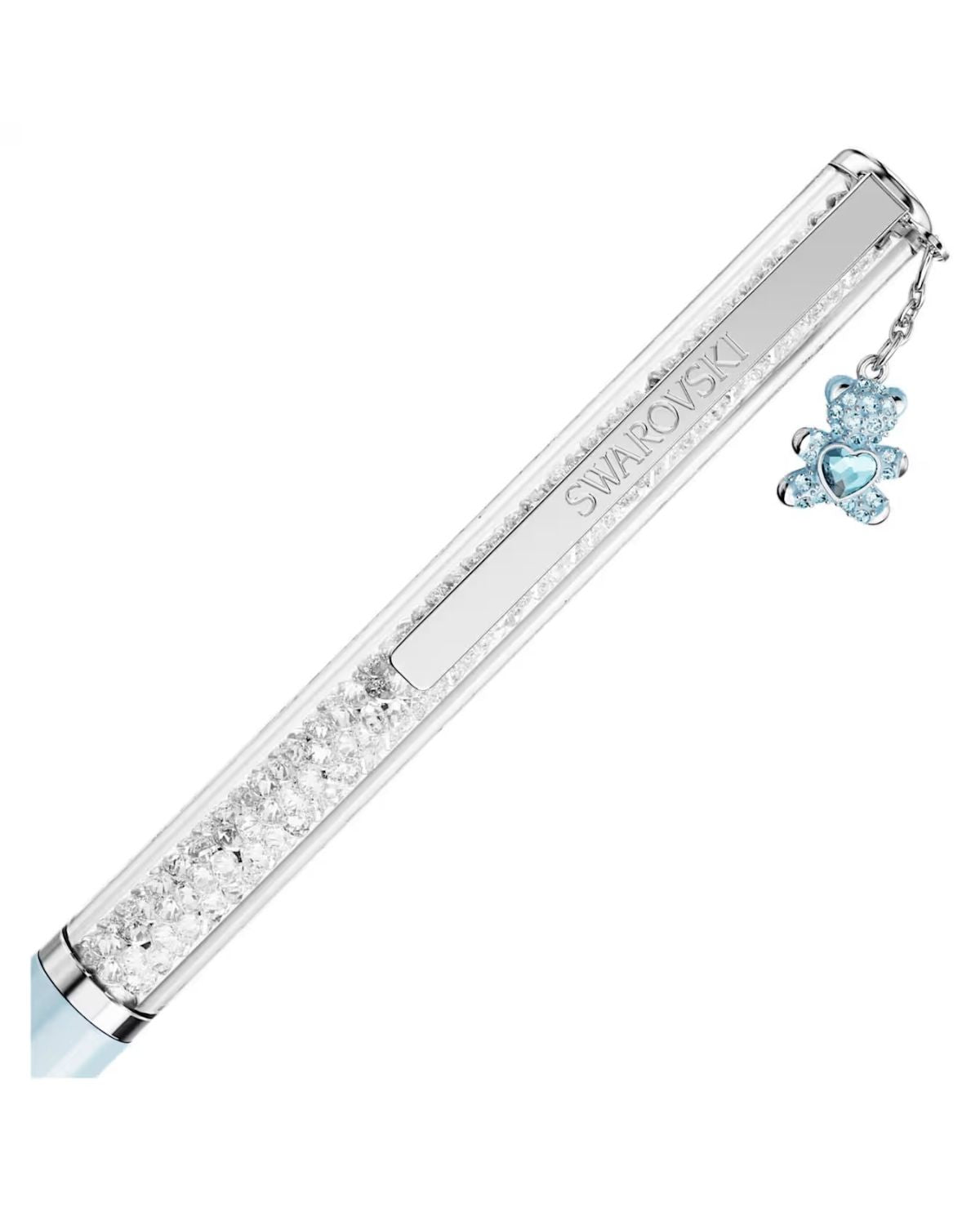 Crystalline ballpoint pen Teddy, Blue, Blue lacquered, chrome plated 5732980