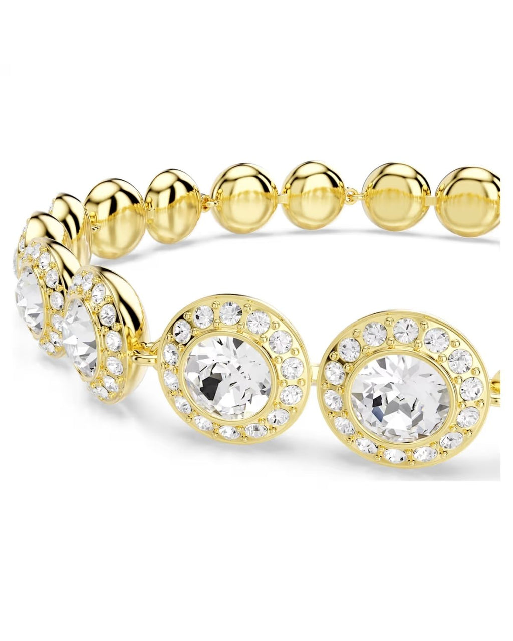 Una Angelic set Set (3), Round cut, White, Gold-tone plated 5750619