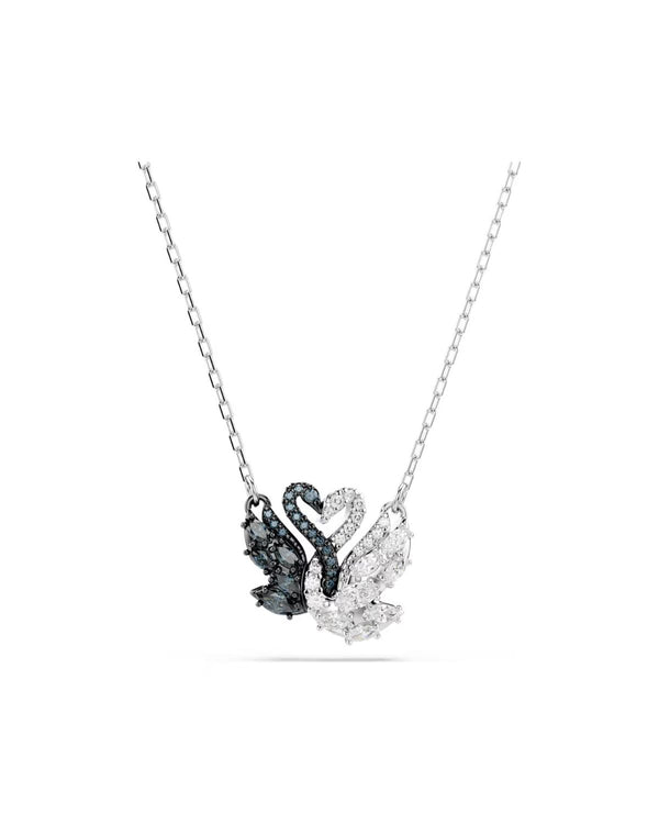 Swan pendant Swan, Black, Mixed metal finish