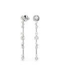Constella drop earrings Crystal pearl, Round cuts, White, Rhodium plated 5705614