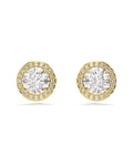 Una Angelic stud earrings Round cut, Gold tone, Gold-tone plated 5686637