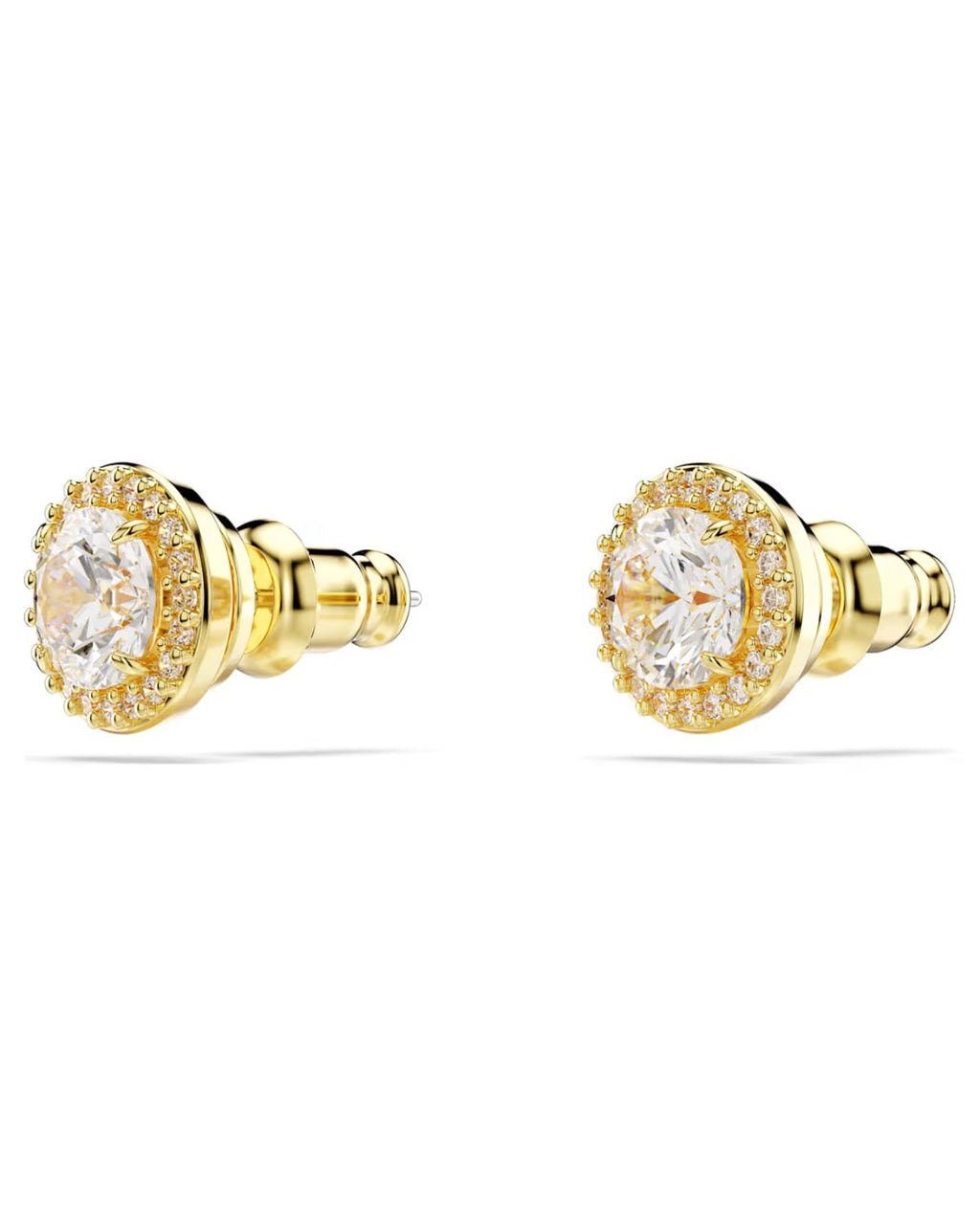 Una Angelic stud earrings Round cut, Gold tone, Gold-tone plated 5686637