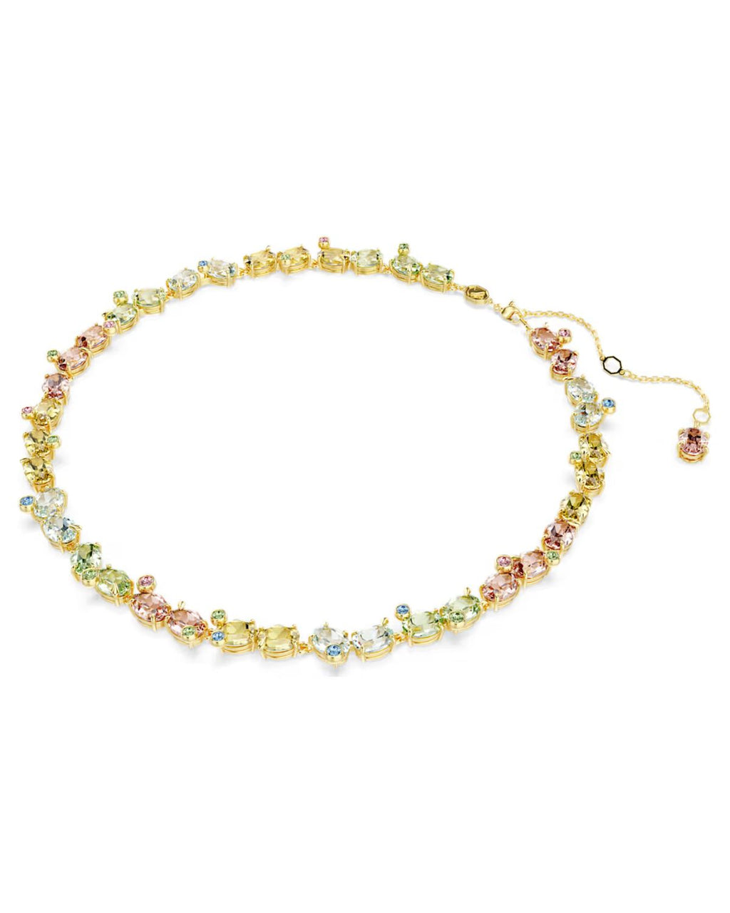 Gema Tennis necklace Mixed cuts, Multicoloured, 18k gold finish 5714836