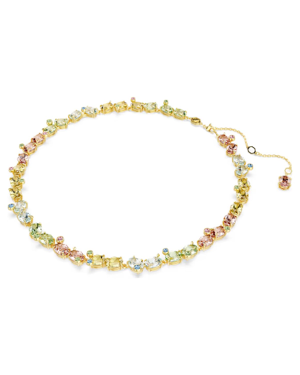 Gema Tennis necklace Mixed cuts, Multicoloured, 18k gold finish 5714836