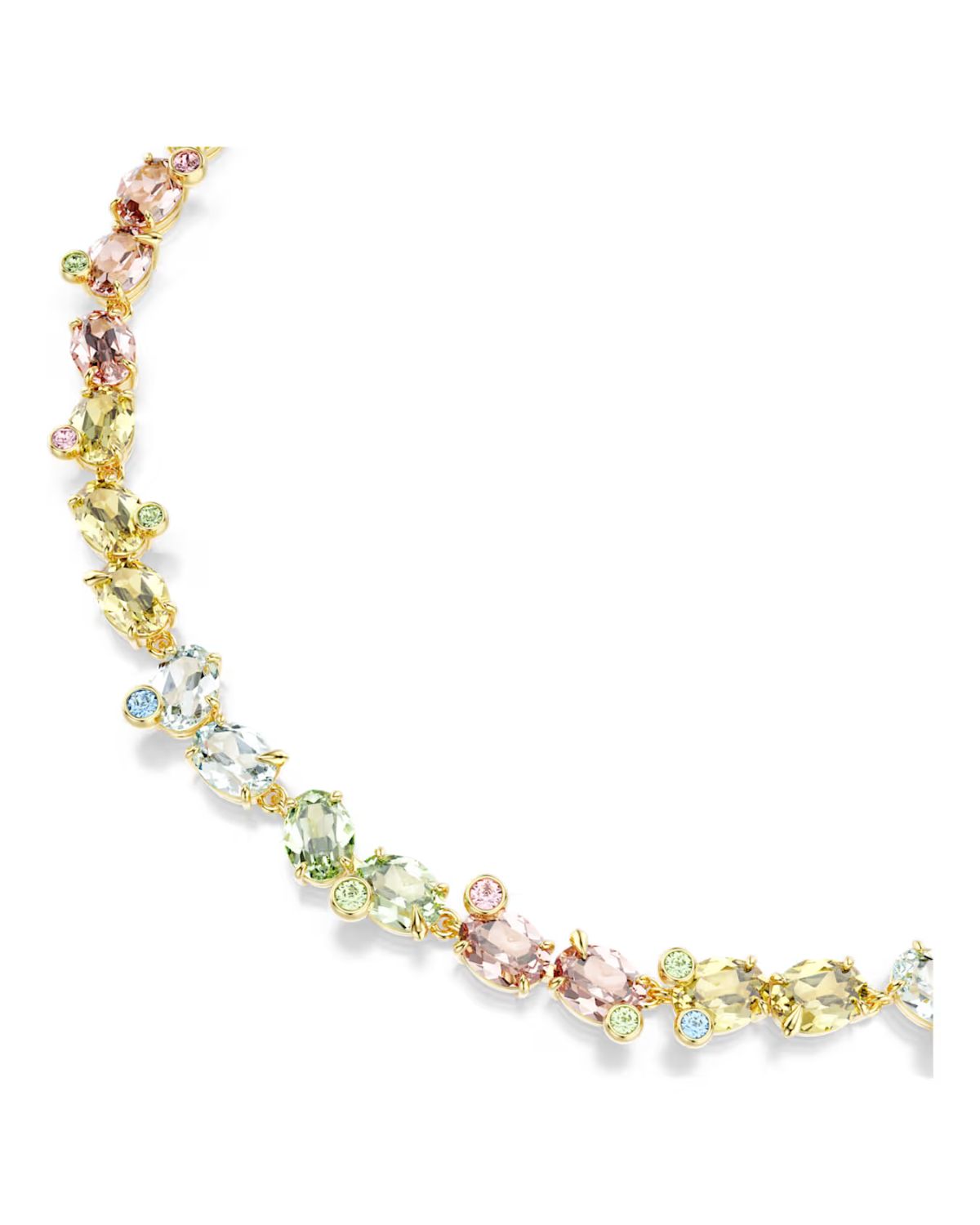 Gema Tennis necklace Mixed cuts, Multicoloured, 18k gold finish 5714836