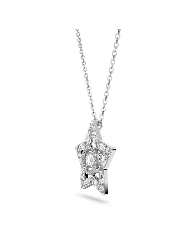 Stella set Mixed cuts, Star, White, Rhodium plated