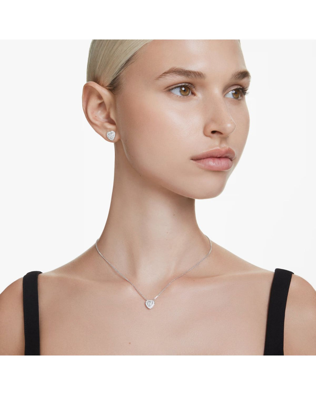 Ariana Grande x Swarovski pendant Mixed cuts, Heart, White, Rhodium plated 5720852