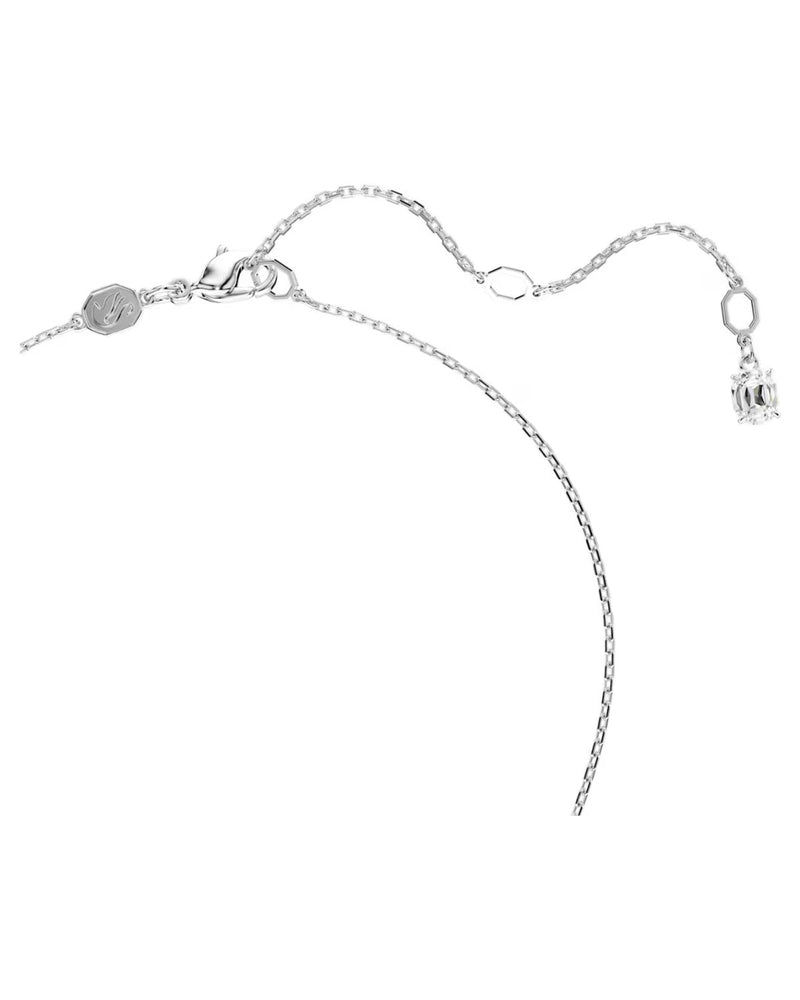 Idyllia set Mixed cuts, Snowflake, White, Rhodium plated