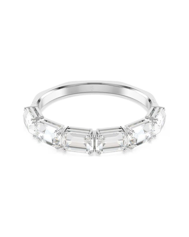 Millenia bangle Octagon cut, White, Rhodium plated