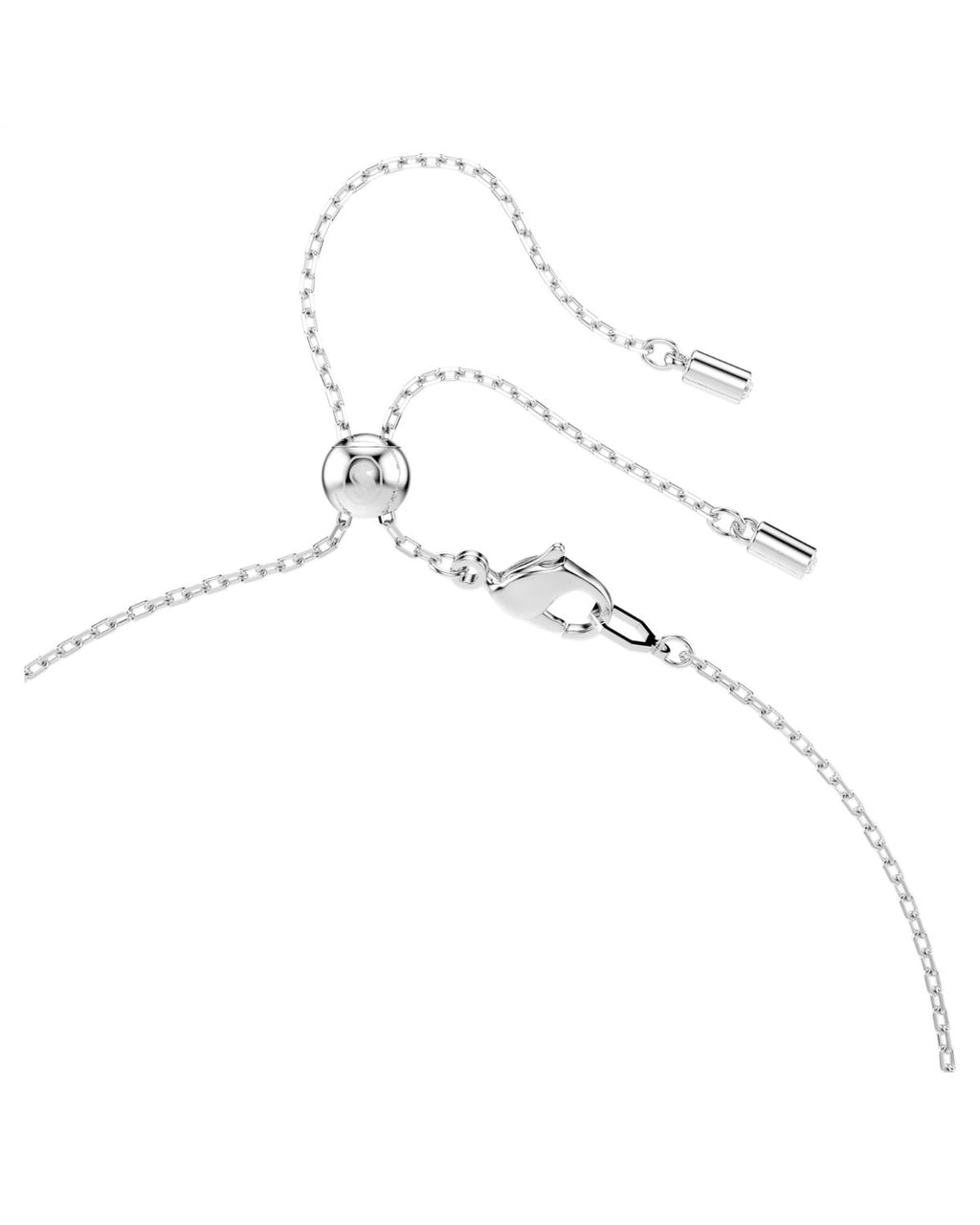 Ariana Grande x Swarovski Y necklace Mixed cuts, Crystal pearl, Heart, White, Rhodium plated 5720855