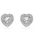 Ariana Grande x Swarovski stud earrings Mixed cuts, Heart, White, Rhodium plated 5720859
