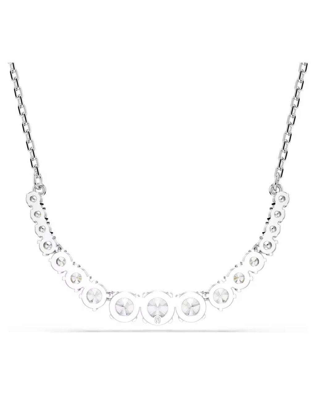 Matrix necklace Gradient of round cuts, White, Rhodium plated 5705396