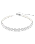 Ariana Grande x Swarovski choker Mixed cuts, Crystal pearl, Heart, White, Rhodium plated 5720861