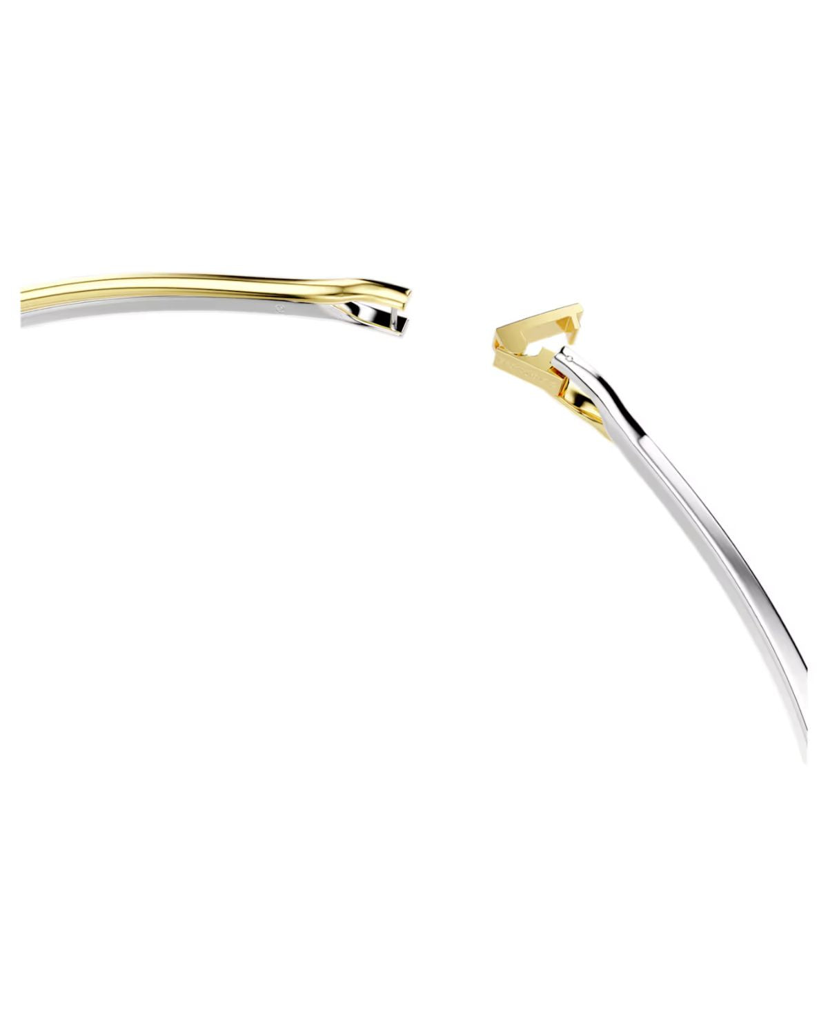 Hyperbola choker Round cut, White, Mixed metal finish 5702408