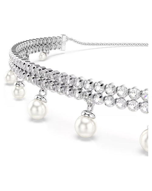 Ariana Grande x Swarovski choker Crystal pearl, Round cut, White, Rhodium plated 5720865