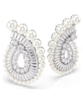 Ariana Grande x Swarovski drop earrings Crystal pearl, Mixed cuts, White, Rhodium plated 5720869