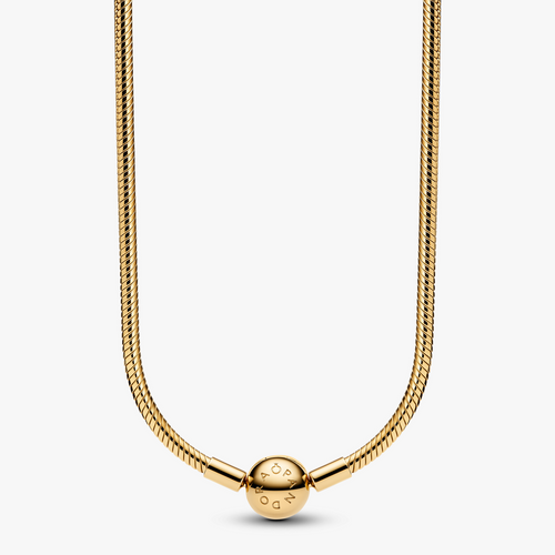 14k gold-plated necklace with round clas 362234C00-45 (High Resolution)