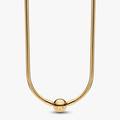 14k gold-plated necklace with round clas 362234C00-50 (High Resolution)