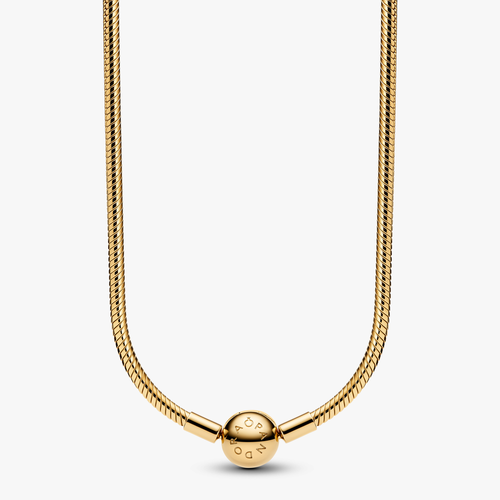 14k gold-plated necklace with round clas 362234C00-50 (High Resolution)
