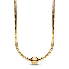 14k gold-plated necklace with round clas 362234C00-45