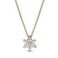 Herbarium cluster 14k gold-plated collier with clear cubic zirconia 362387C01-45