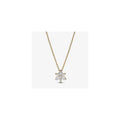 Herbarium cluster 14k gold-plated collier with clear cubic zirconia 362387C01-45 (High Resolution)