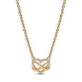 Infinity heart 14k gold-plated necklace 362666C01-50