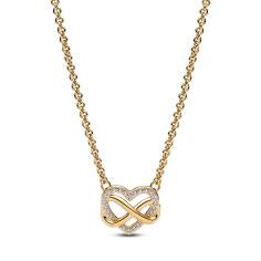 Infinity heart 14k gold-plated necklace 362666C01-50