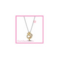 Dragon sterling silver and 14k gold-plated pendant necklace with clear cubic zirconia 363070C01-45 (High Resolution)