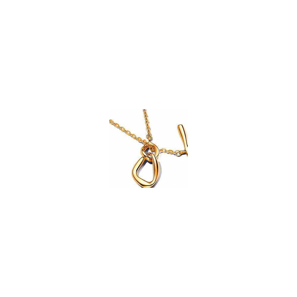 14k Gold-plated T-bar necklace 363255C00-50 (High Resolution)
