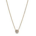 14k gold-plated collier with clear cubic 363548C01-45